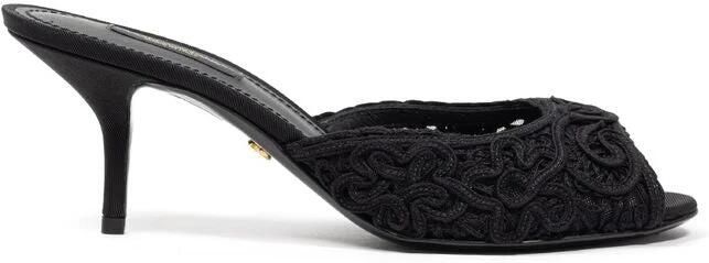 Dolce & Gabbana Geborduurde Ciabatta Sandalen met Hak