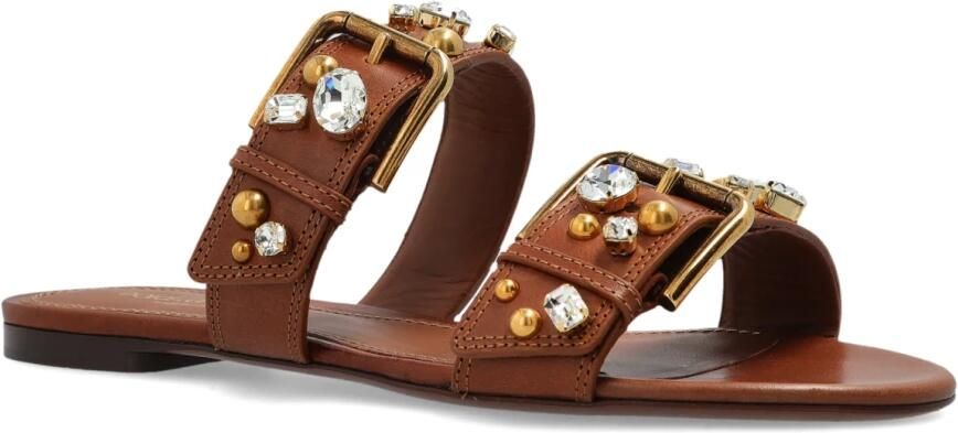 Dolce & Gabbana Cowhide Embellished Flat Slippers - Foto 5