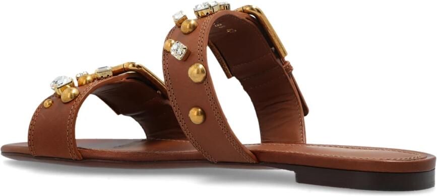 Dolce & Gabbana Cowhide Embellished Flat Slippers - Foto 6