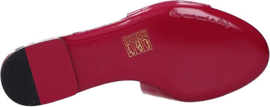 Dolce & Gabbana Platte sandalen van fuchsia roze en wit leer Pink Dames