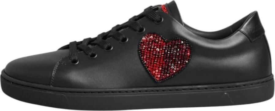 Dolce & Gabbana Studded Leren Sneakers met Vetersluiting Black - Foto 3