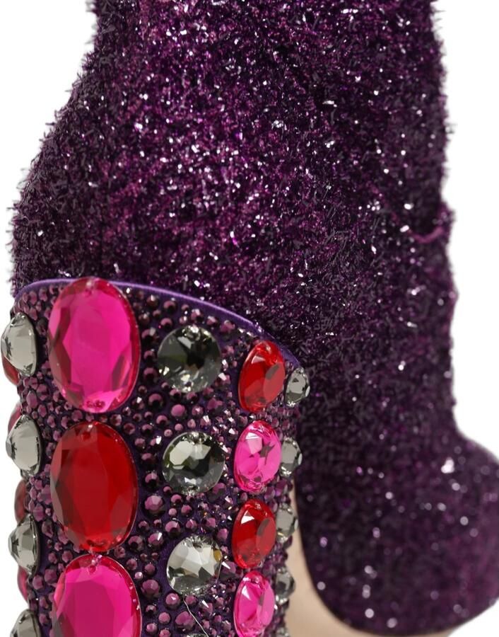 Dolce & Gabbana Crystal Lurex Fantasy Hoge Laarzen - Foto 2