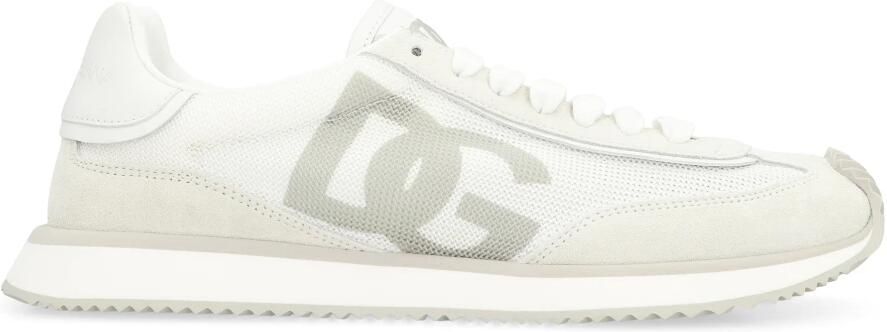 Dolce & Gabbana Witte Leren DG Kussen Sneakers