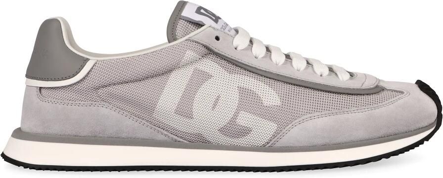 Dolce & Gabbana Lage sneakers met suède inzetstukken Gray Heren