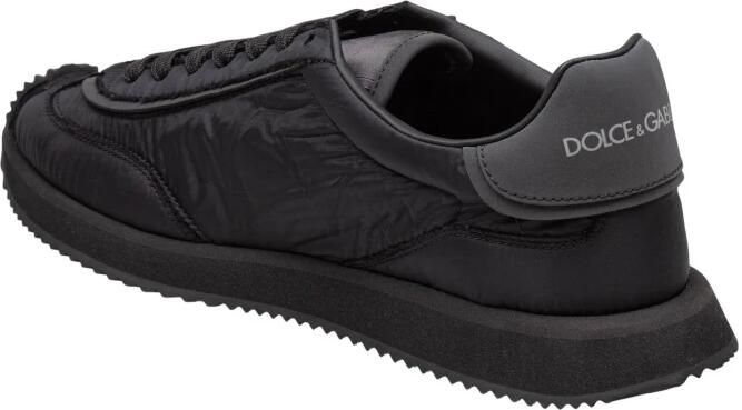 Dolce & Gabbana Zwarte Nylon Suède Veterschoenen - Foto 2