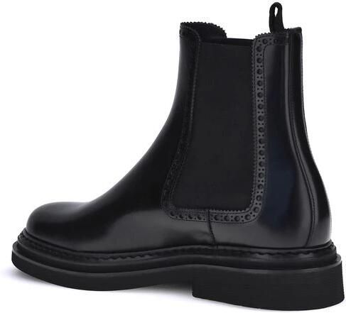 Dolce & Gabbana Kalfsleren Fussbett Merklabel Rubberen Zool Sandalen Black Heren - Foto 3