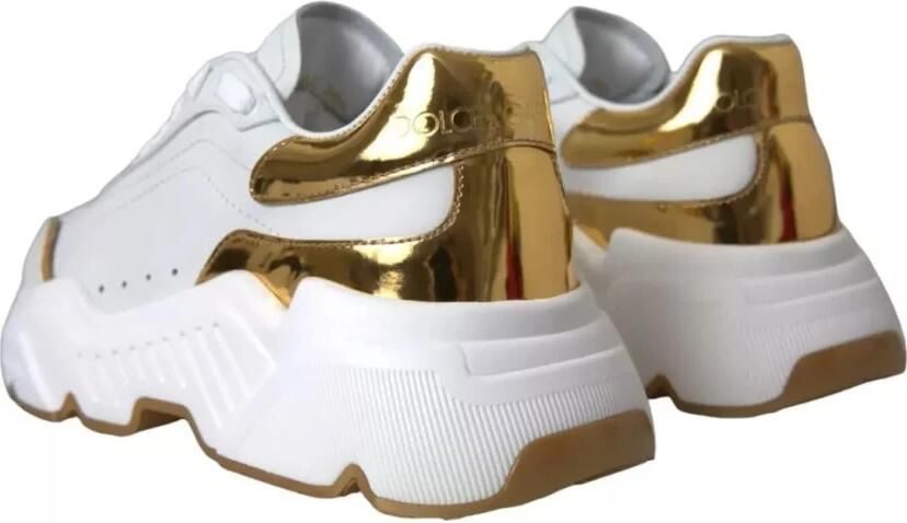 Dolce & Gabbana Witte Gouden Daymaster Leren Sneakers - Foto 2