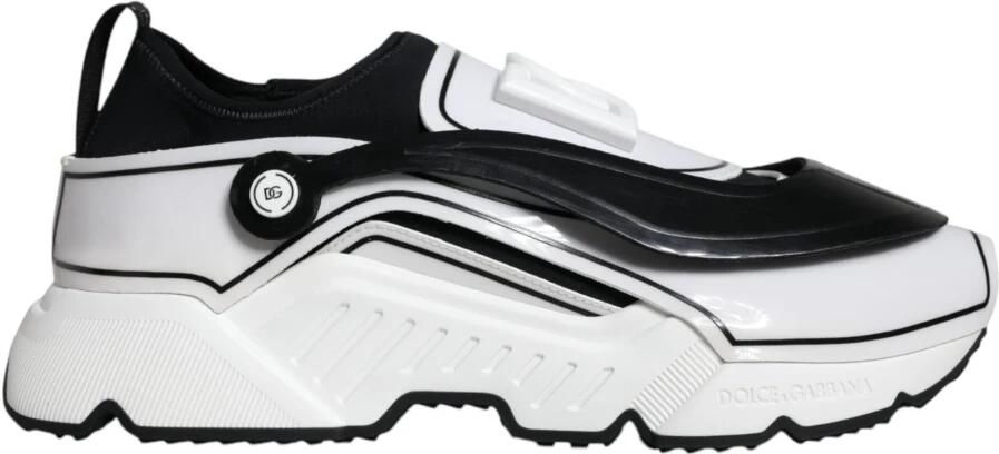 Dolce & Gabbana Zwart Wit Slip-On Sneakers