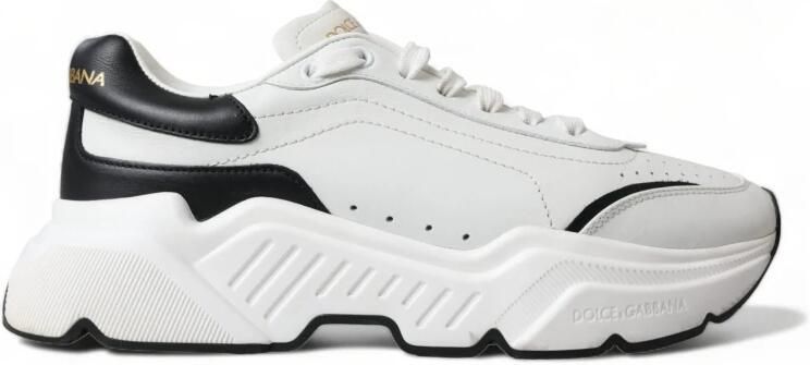 Dolce & Gabbana Portofino Sneakers WhiteBlack Leather Wo Blackwhite