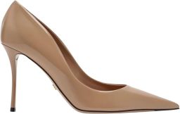 Dolce & Gabbana Beige Patent Leren Pumps met Puntige Neus Beige Dames