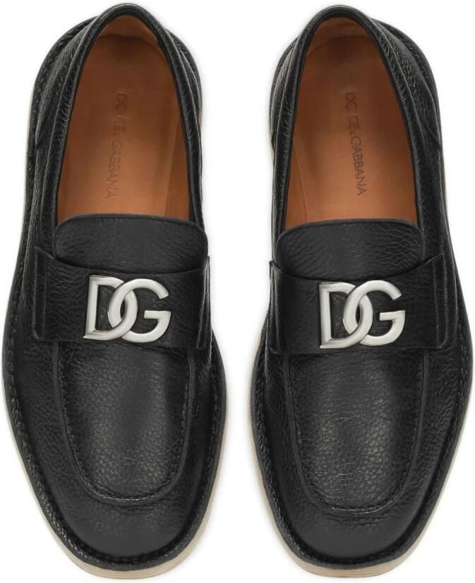 Dolce & Gabbana Klassieke Leren Loafer Schoenen Black Heren