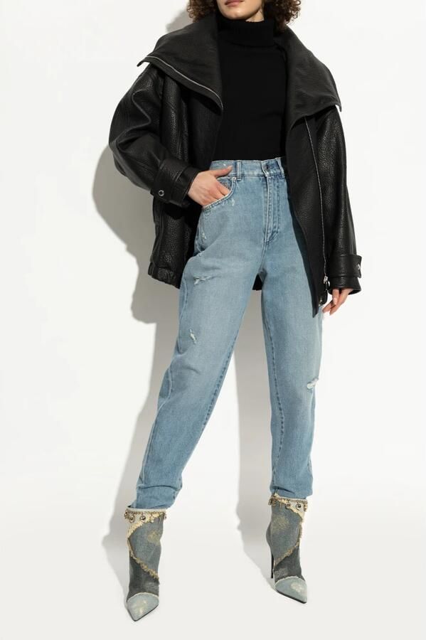 Dolce & Gabbana Denim enkellaarsjes met hakken - Foto 5