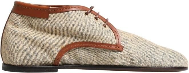 Dolce & Gabbana Denim Navajo Veterschoenen Leren Derby Schoenen