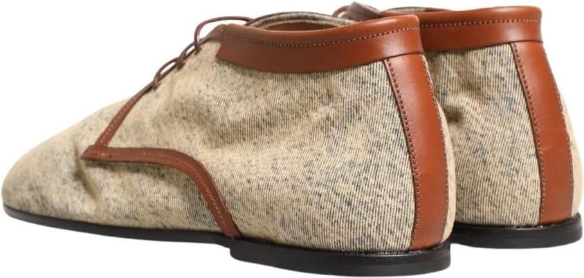 Dolce & Gabbana Denim Navajo Veterschoenen Leren Derby Schoenen - Foto 2