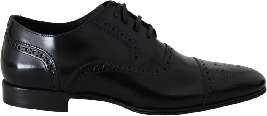 Dolce & Gabbana Zwart lederen heren Derby formele loafers schoenen
