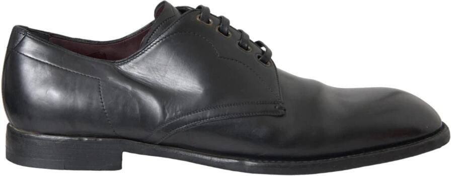 Dolce & Gabbana Zwarte Leren Derby Schoenen Black Heren - Foto 2