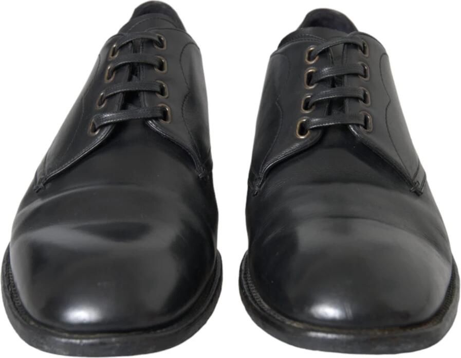 Dolce & Gabbana Zwarte Leren Derby Schoenen Black Heren - Foto 3