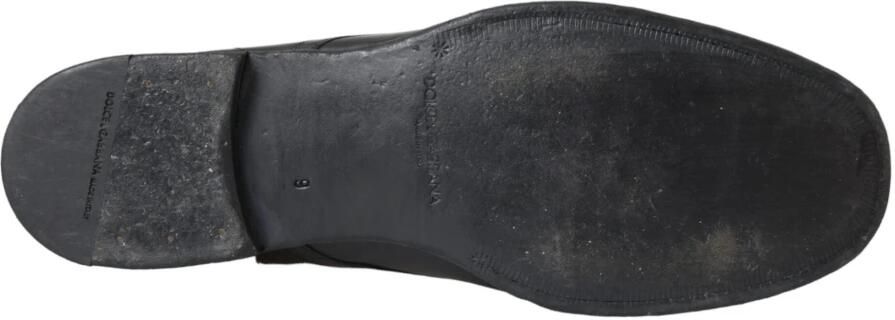 Dolce & Gabbana Zwarte Leren Derby Schoenen Black Heren - Foto 8