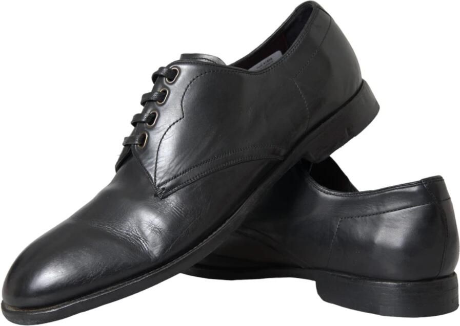 Dolce & Gabbana Zwarte Leren Derby Schoenen Black Heren - Foto 4