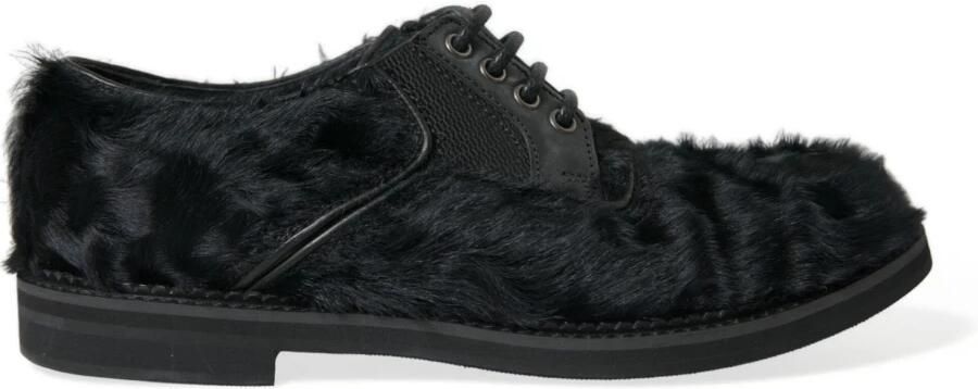Dolce & Gabbana Leren Bont Lace Up Derby Dress Shoes