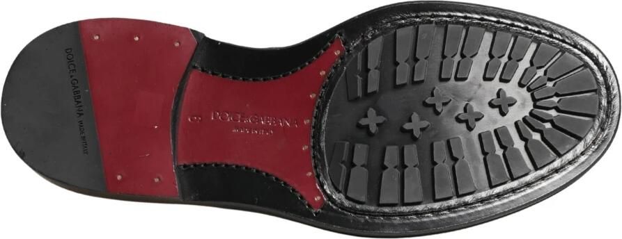 Dolce & Gabbana Zwarte Leren Derby Schoenen Black Heren - Foto 2