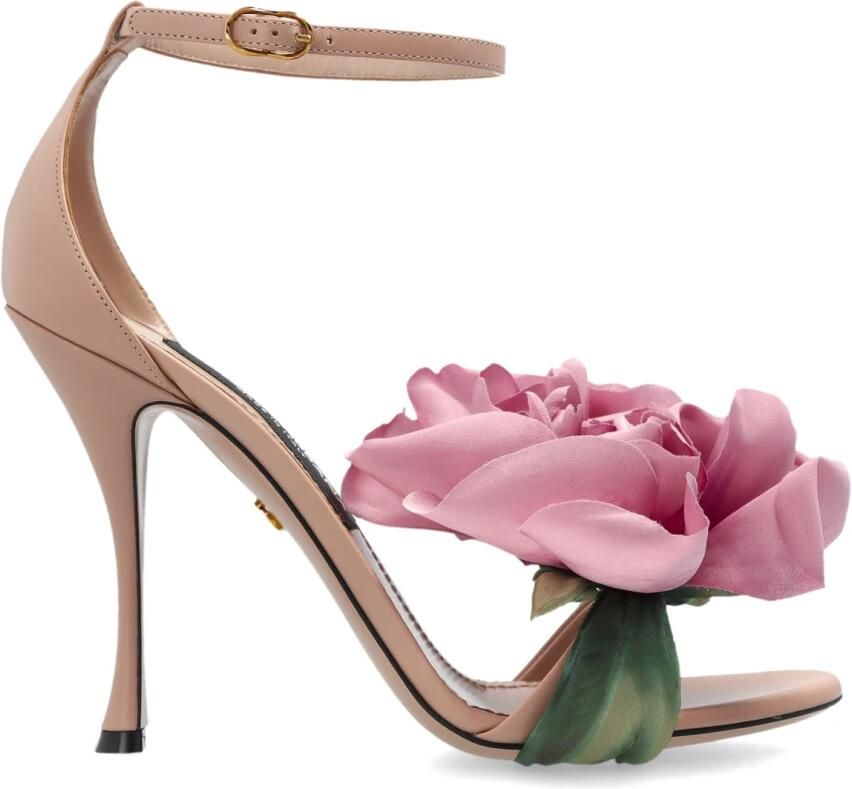 Dolce & Gabbana Desirée Sandalen met bloemapplicaties en enkelbandje