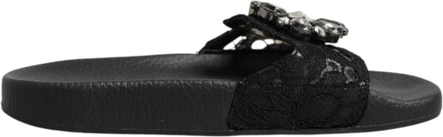 Dolce & Gabbana Devotion Matelassé leren slippers
