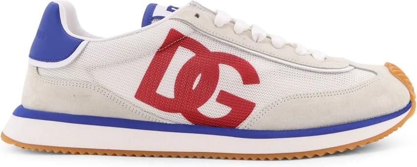 Dolce & Gabbana Sneakers met Suède Details en Verlengde Neus White Heren