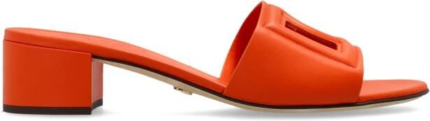 Dolce & Gabbana DG Logo Leren Mules