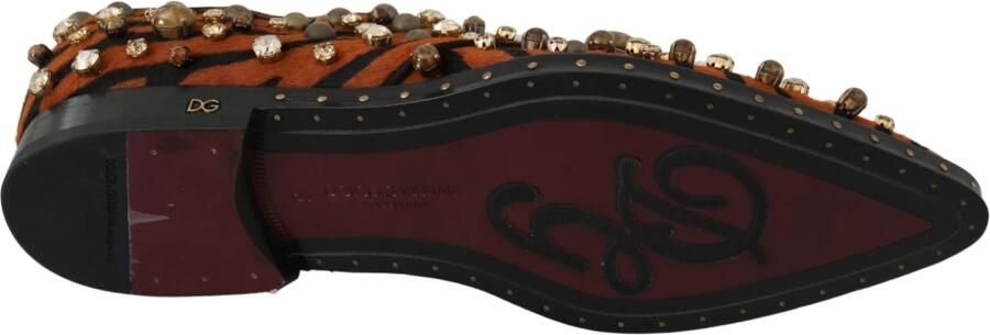 Dolce & Gabbana Prachtige Kristallen Geklede Schoenen In Dierenprint - Foto 3