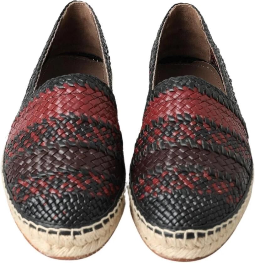 Dolce & Gabbana Elegante Geweven Leren Espadrilles - Foto 3