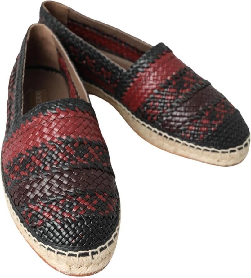 Dolce & Gabbana Elegante Geweven Leren Espadrilles - Foto 2