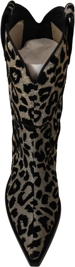 Dolce & Gabbana Elegante halverwege de kuit laarzen met luipaardprint - Foto 2