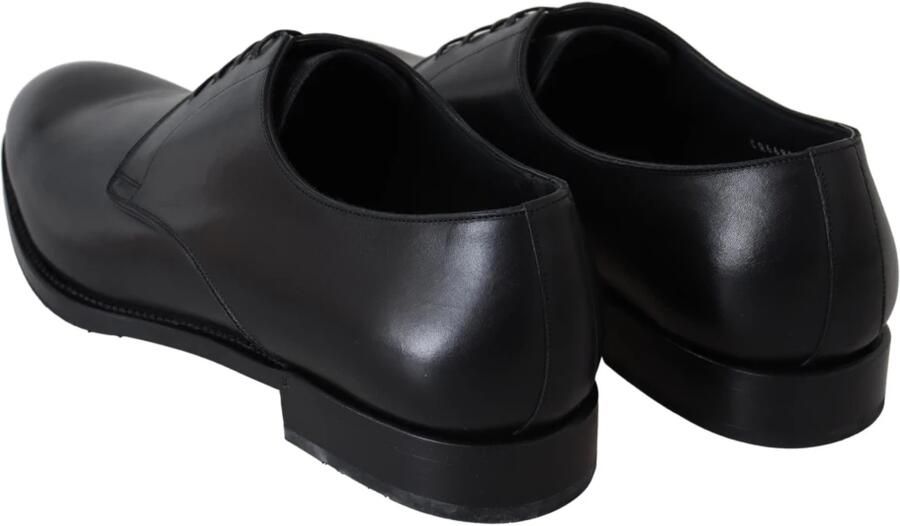 Dolce & Gabbana Handgemaakte Zwarte Leren Sartoria Schoenen Black Heren - Foto 3