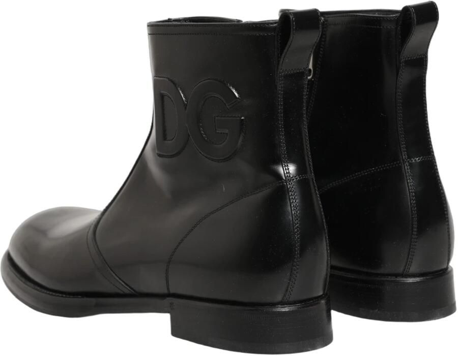 Dolce & Gabbana Enkelboots met Logo in Reliëf - Foto 4