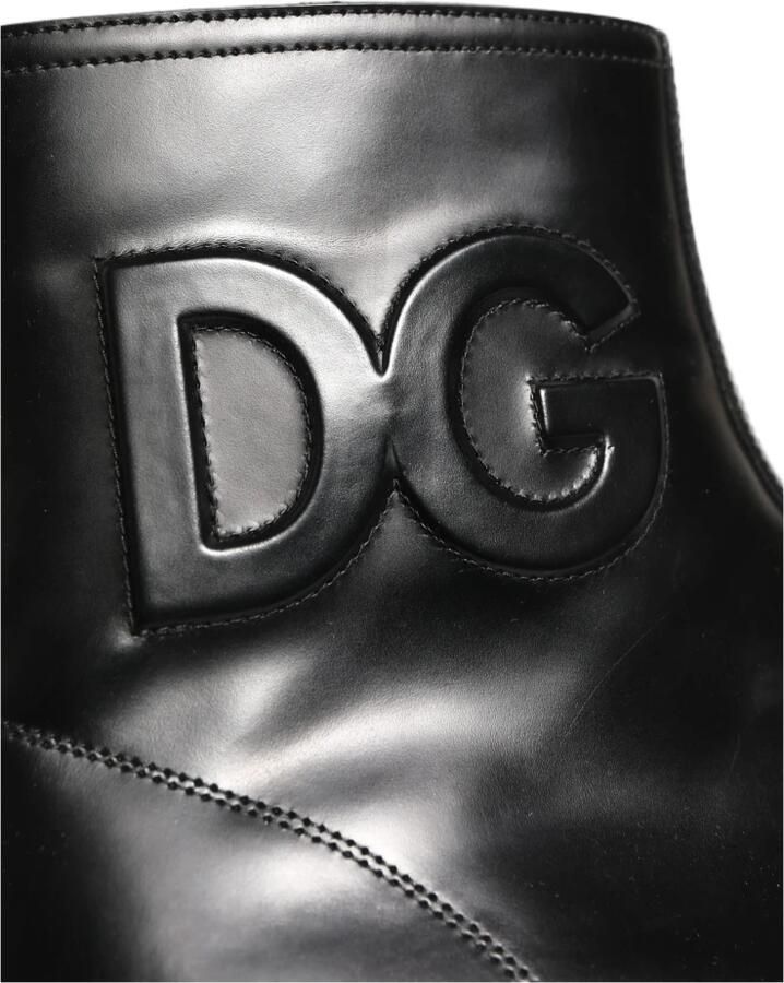 Dolce & Gabbana Enkelboots met Logo in Reliëf - Foto 3