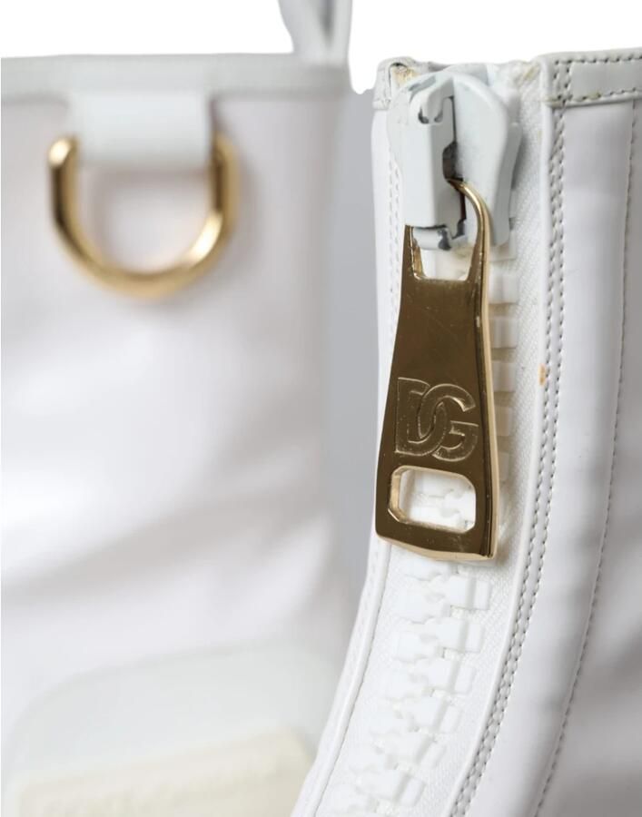 Dolce & Gabbana Witte Leren Rubber Enkellaarzen White Dames - Foto 6