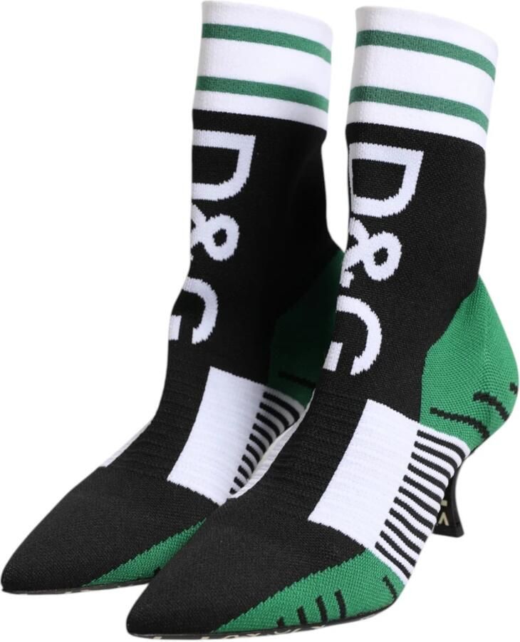 Dolce & Gabbana Groene Stretch Sok Stijl Enkellaarzen - Foto 2