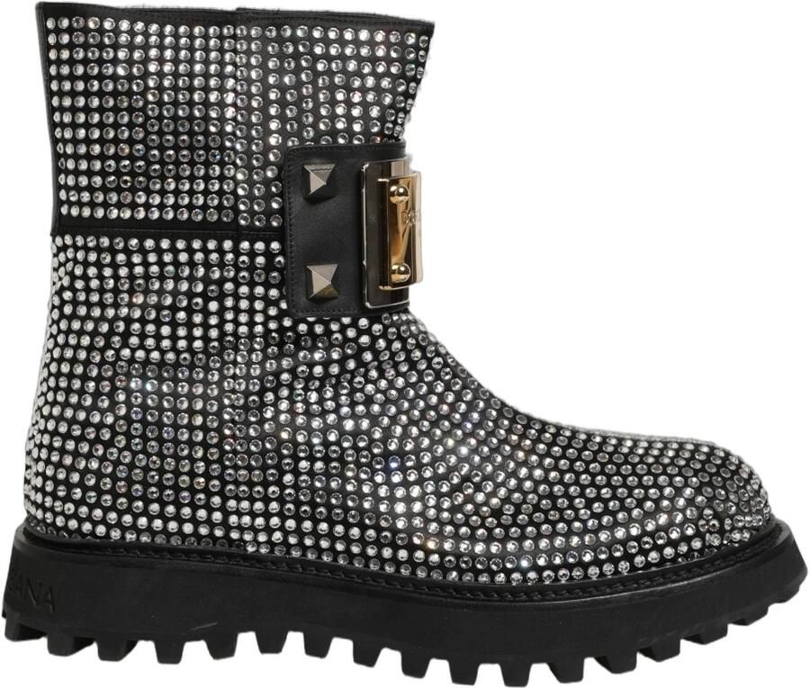 Dolce & Gabbana Enkellaarsjes met kristallen