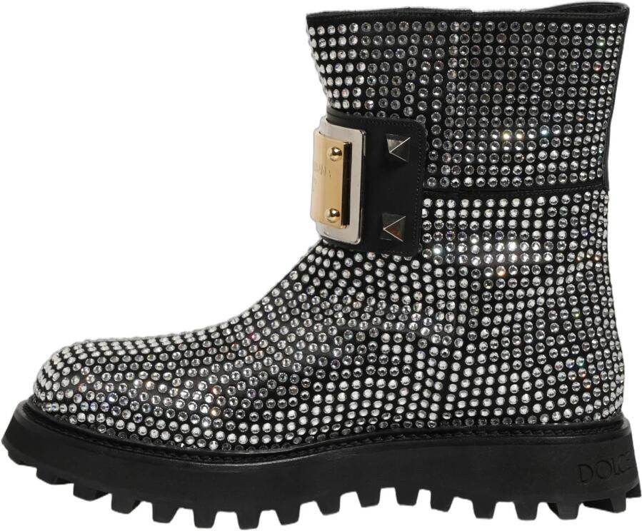 Dolce & Gabbana Enkellaarsjes met kristallen - Foto 5