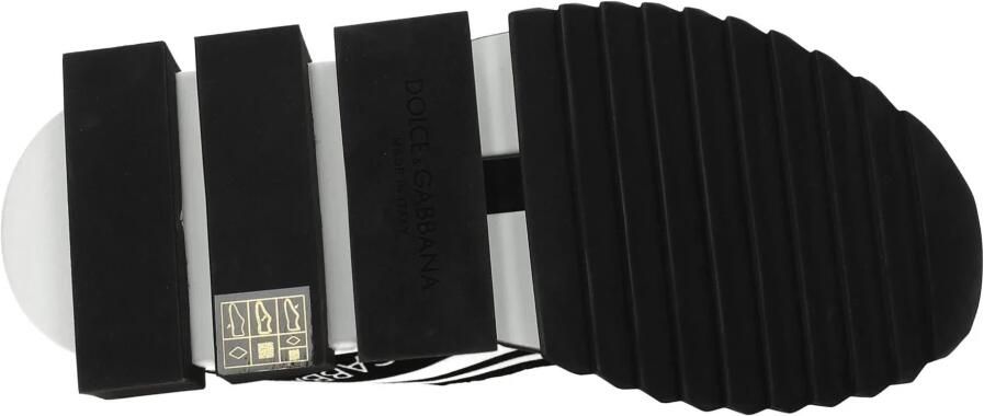 Dolce & Gabbana Elastische Technische Stof Sneakers Zwart Wit Multicolor Dames - Foto 5