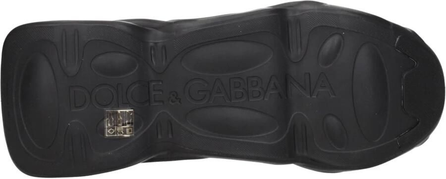 Dolce & Gabbana Zwarte Wave Lace Up Sneakers Polyester Black Heren - Foto 2