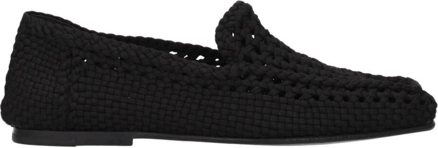 Dolce & Gabbana Zwarte Stoffen Loafer Casual Stijl