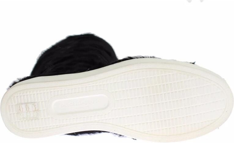 Dolce & Gabbana Zwarte Xiangao Lamsvacht Leren Laarzen Black Dames - Foto 2