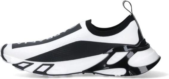 Dolce & Gabbana Witte Sneakers met Mesh Panelen Multicolor Heren