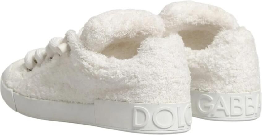 Dolce & Gabbana Faux Shearling Low Top Sneakers - Foto 2