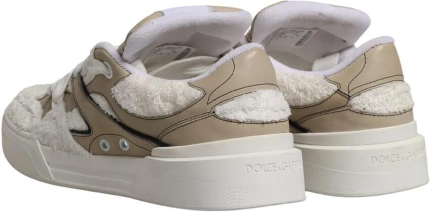 Dolce & Gabbana Faux Shearling Low Top Sneakers - Foto 2