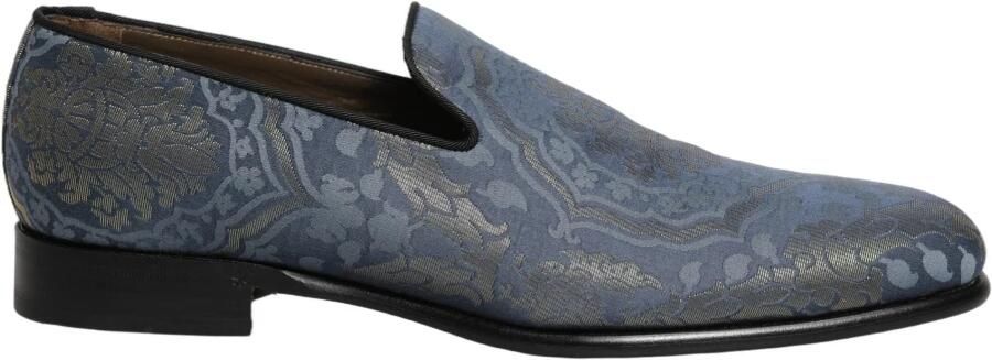 Dolce & Gabbana Floral Brocade Slip On Loafers