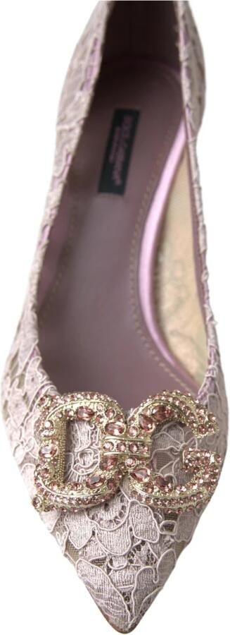 Dolce & Gabbana Roze Bloemenkant Kristal Pumps Schoenen Pink Dames - Foto 2