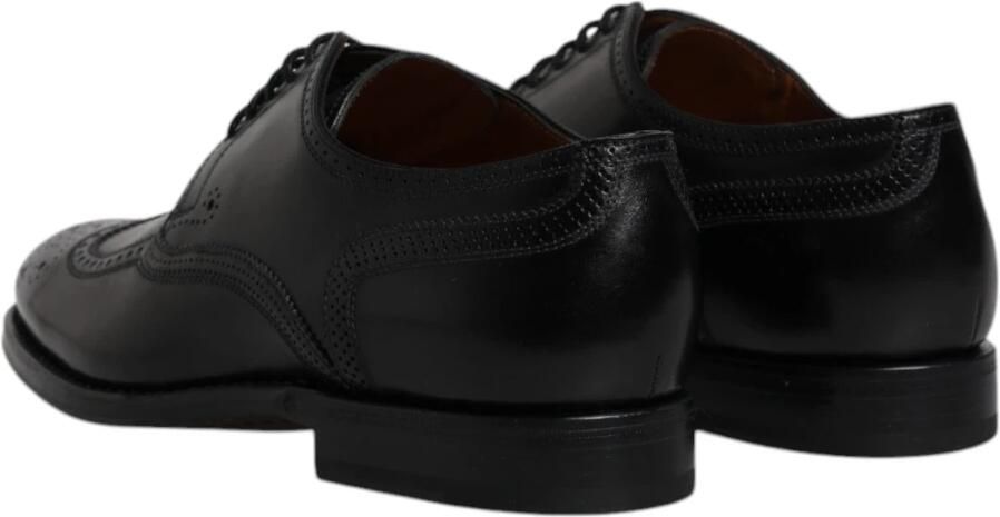 Dolce & Gabbana Zwarte Leren Wingtip Formele Schoenen Black Heren - Foto 4